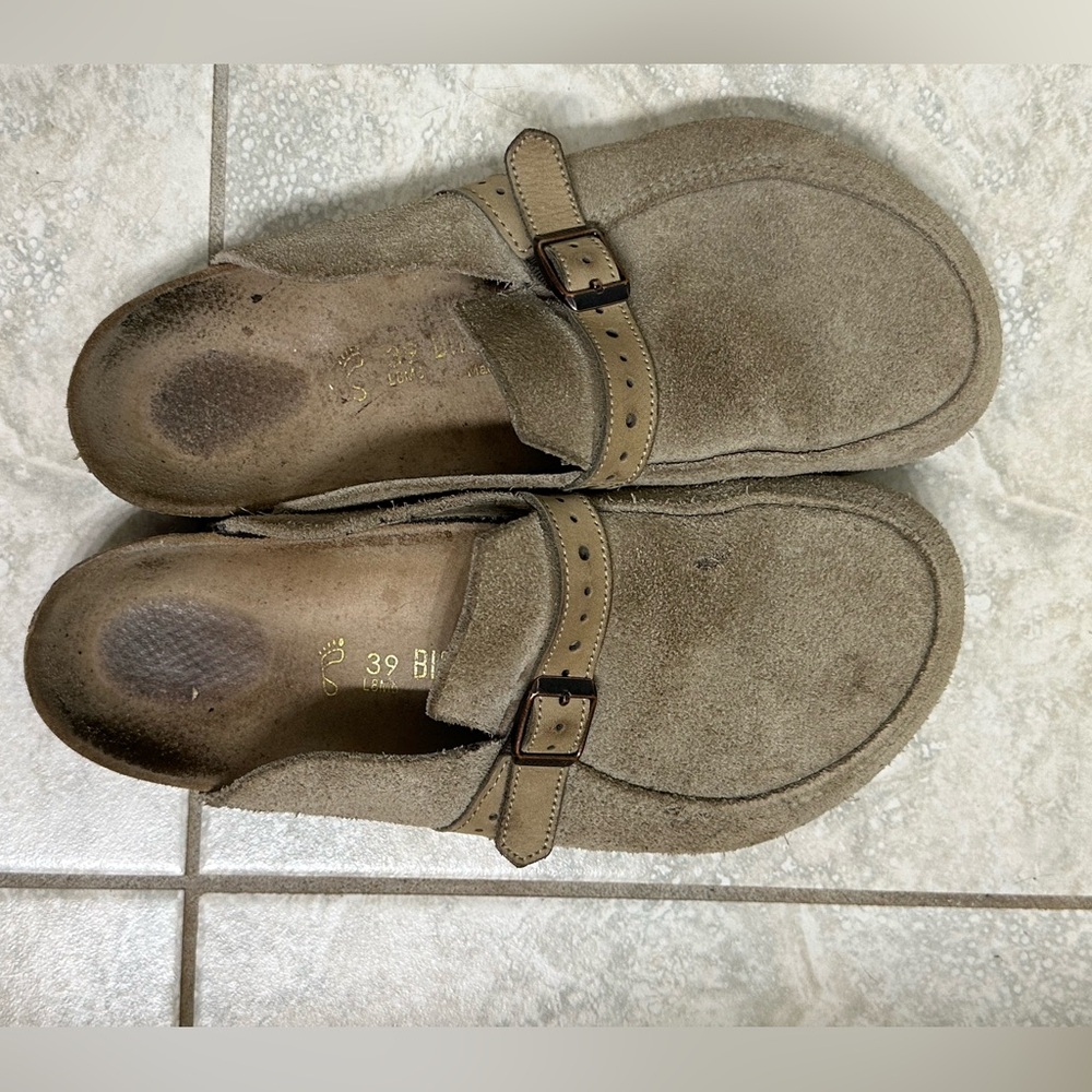 Beige Suede Slip-On Shoes